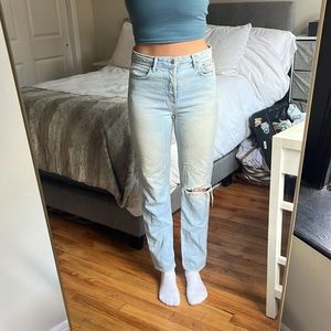 GRLFRND Denim Straight Leg High-Rise Jeans Size 27